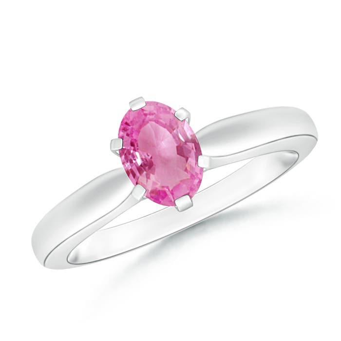 AA - Pink Sapphire / 0.85 CT / 14 KT White Gold