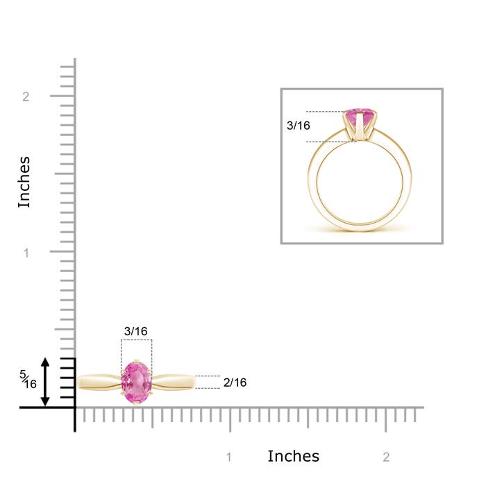 AA - Pink Sapphire / 0.85 CT / 14 KT Yellow Gold