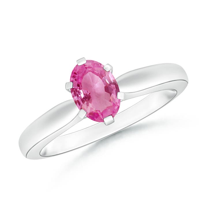 AAA - Pink Sapphire / 0.85 CT / 14 KT White Gold