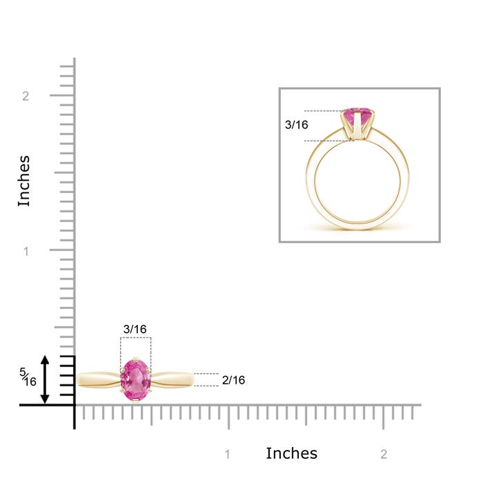 AAA - Pink Sapphire / 0.85 CT / 14 KT Yellow Gold