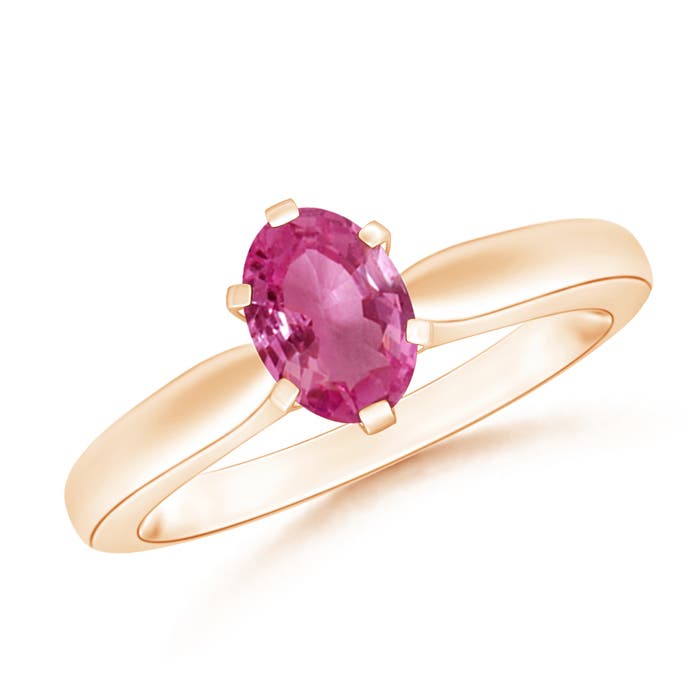 AAAA - Pink Sapphire / 0.85 CT / 14 KT Rose Gold