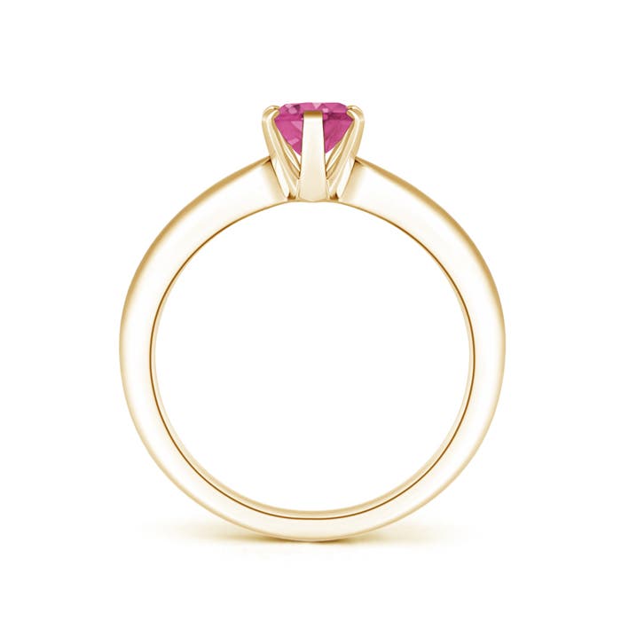 AAAA - Pink Sapphire / 0.85 CT / 14 KT Yellow Gold