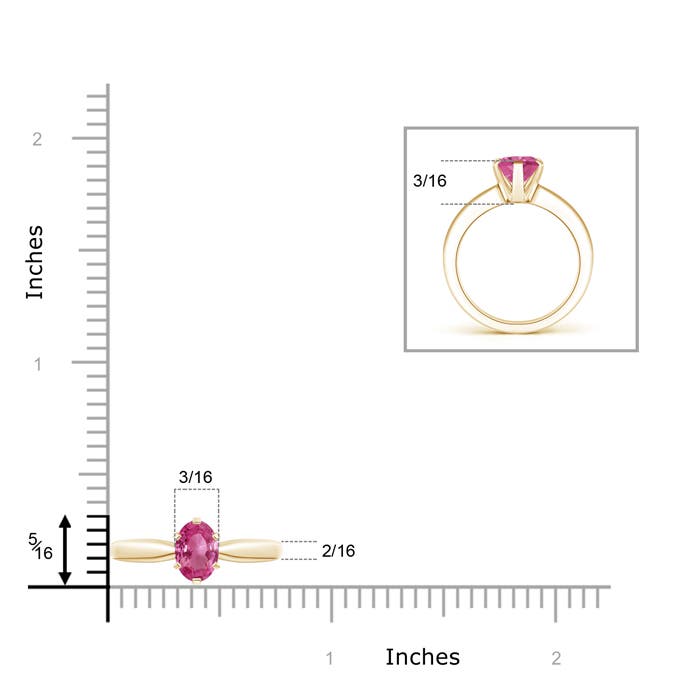 AAAA - Pink Sapphire / 0.85 CT / 14 KT Yellow Gold