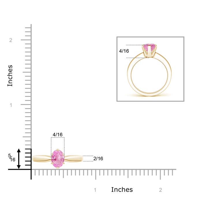 A - Pink Sapphire / 1.45 CT / 14 KT Yellow Gold