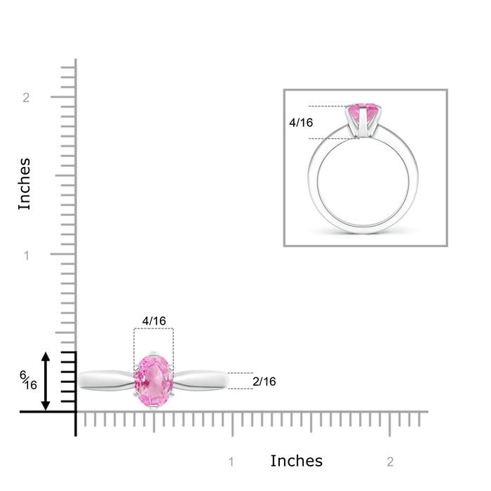 A - Pink Sapphire / 1.9 CT / 14 KT White Gold