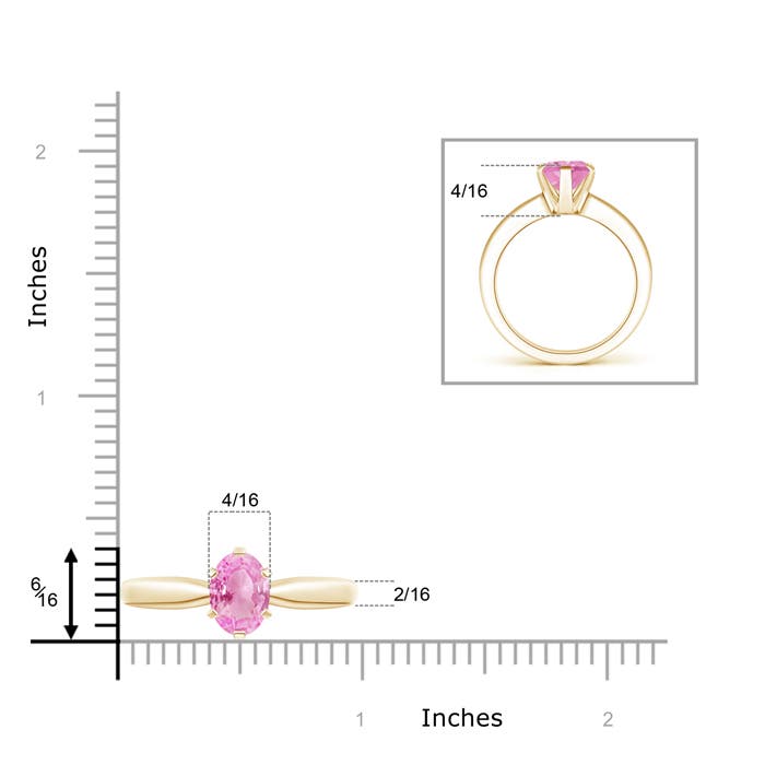 A - Pink Sapphire / 1.9 CT / 14 KT Yellow Gold