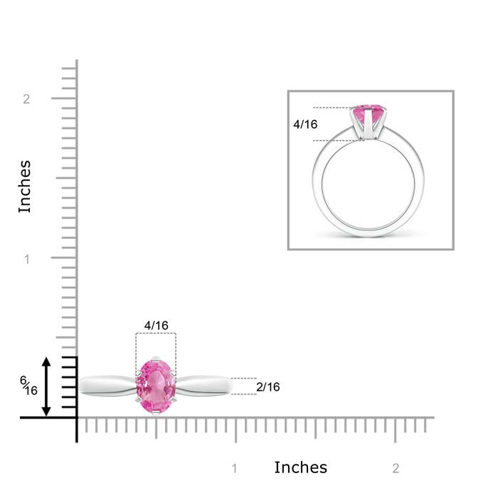 AA - Pink Sapphire / 1.9 CT / 14 KT White Gold