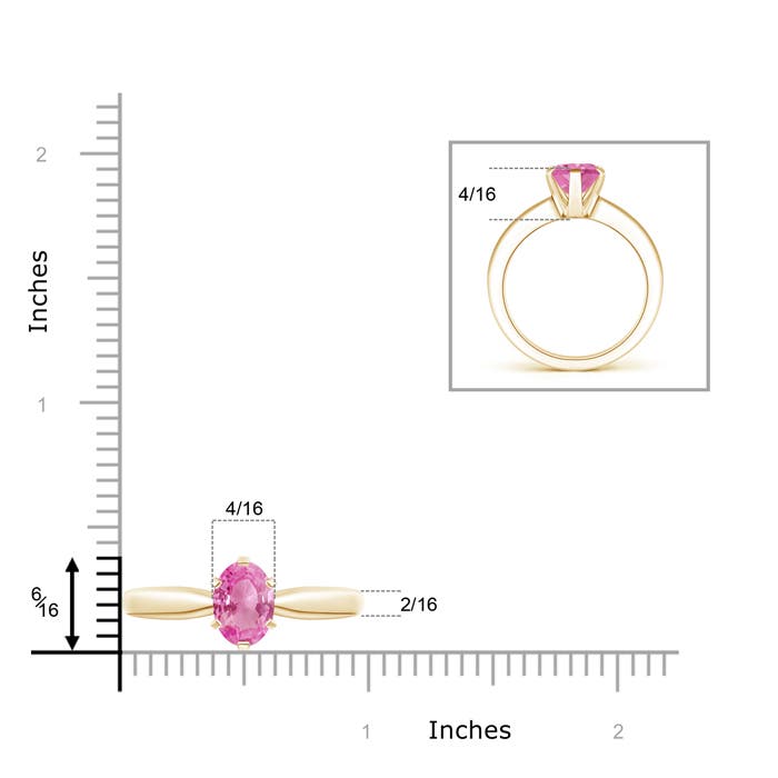 AA - Pink Sapphire / 1.9 CT / 14 KT Yellow Gold