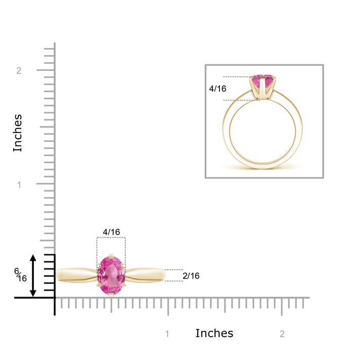 AAA - Pink Sapphire / 1.9 CT / 14 KT Yellow Gold