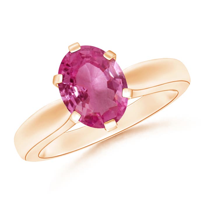 AAAA - Pink Sapphire / 1.9 CT / 14 KT Rose Gold