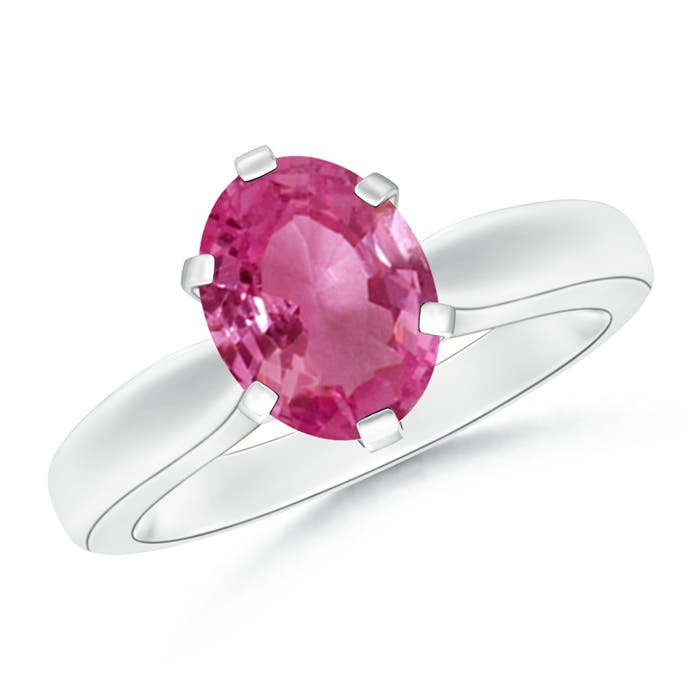 AAAA - Pink Sapphire / 1.9 CT / 14 KT White Gold