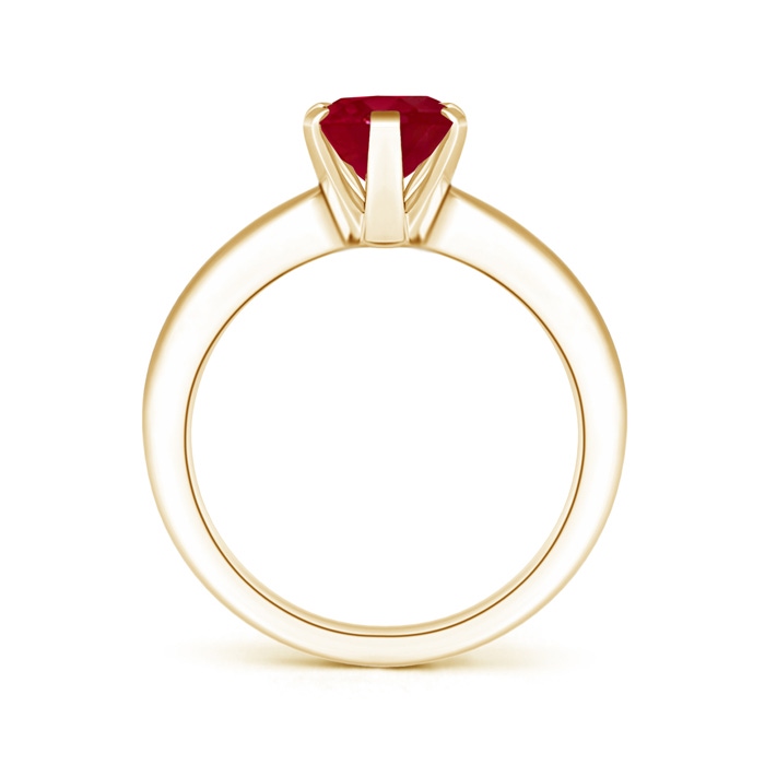 9x7mm AA Tapered Shank Oval Solitaire Ruby Ring in Yellow Gold product image