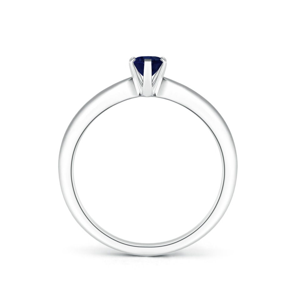6x4mm A Tapered Shank Oval Solitaire Sapphire Ring in P950 Platinum side 199