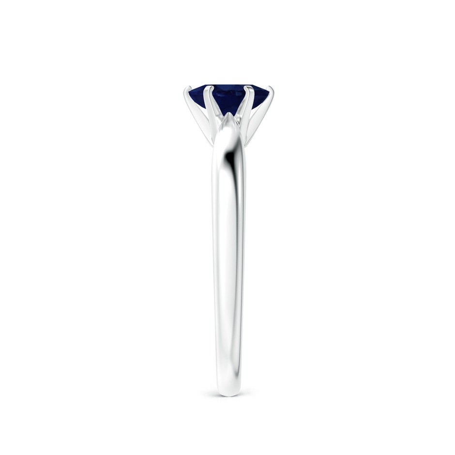 6x4mm A Tapered Shank Oval Solitaire Sapphire Ring in P950 Platinum side 299