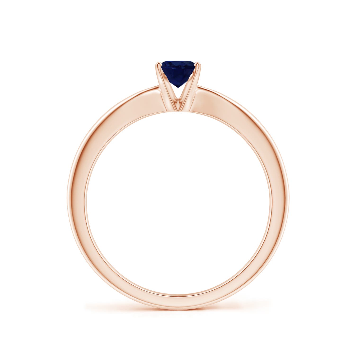 A - Blue Sapphire / 0.6 CT / 14 KT Rose Gold