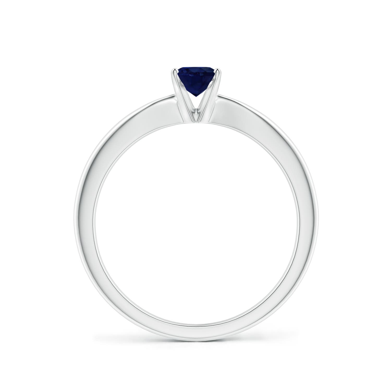 A - Blue Sapphire / 0.6 CT / 14 KT White Gold