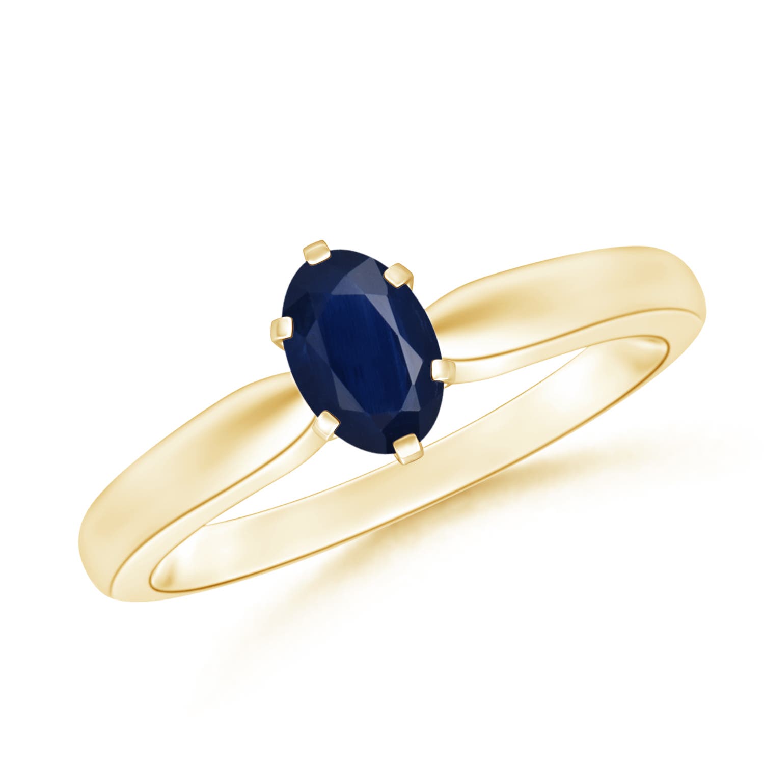 A - Blue Sapphire / 0.6 CT / 14 KT Yellow Gold