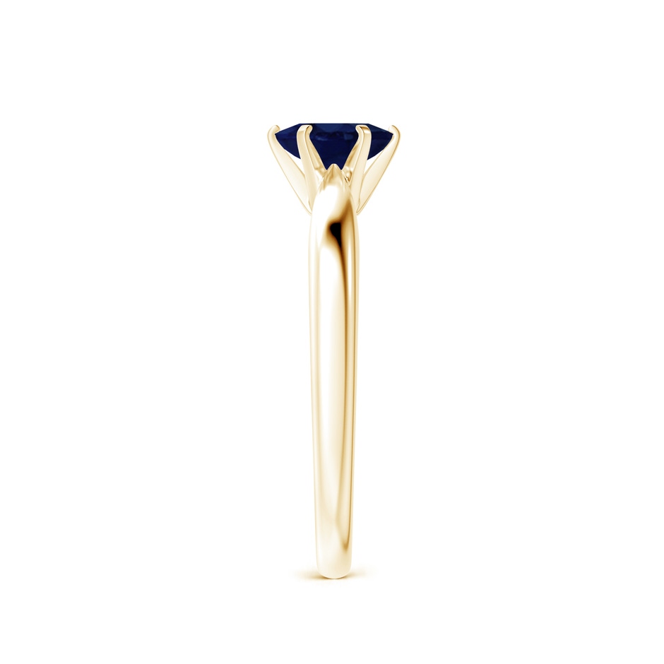 6x4mm A Tapered Shank Oval Solitaire Sapphire Ring in Yellow Gold side 299