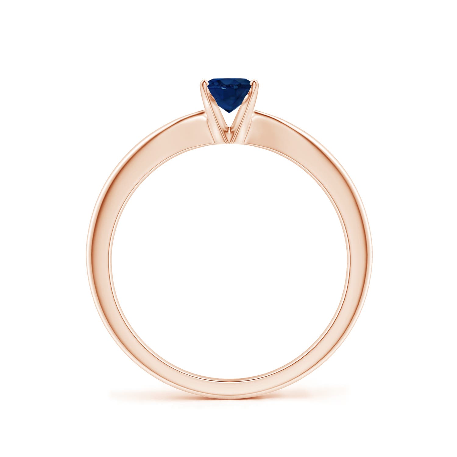 AA - Blue Sapphire / 0.6 CT / 14 KT Rose Gold