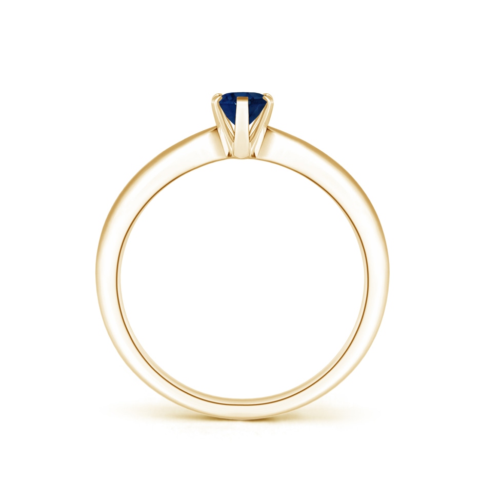 6x4mm AA Tapered Shank Oval Solitaire Sapphire Ring in Yellow Gold side 199