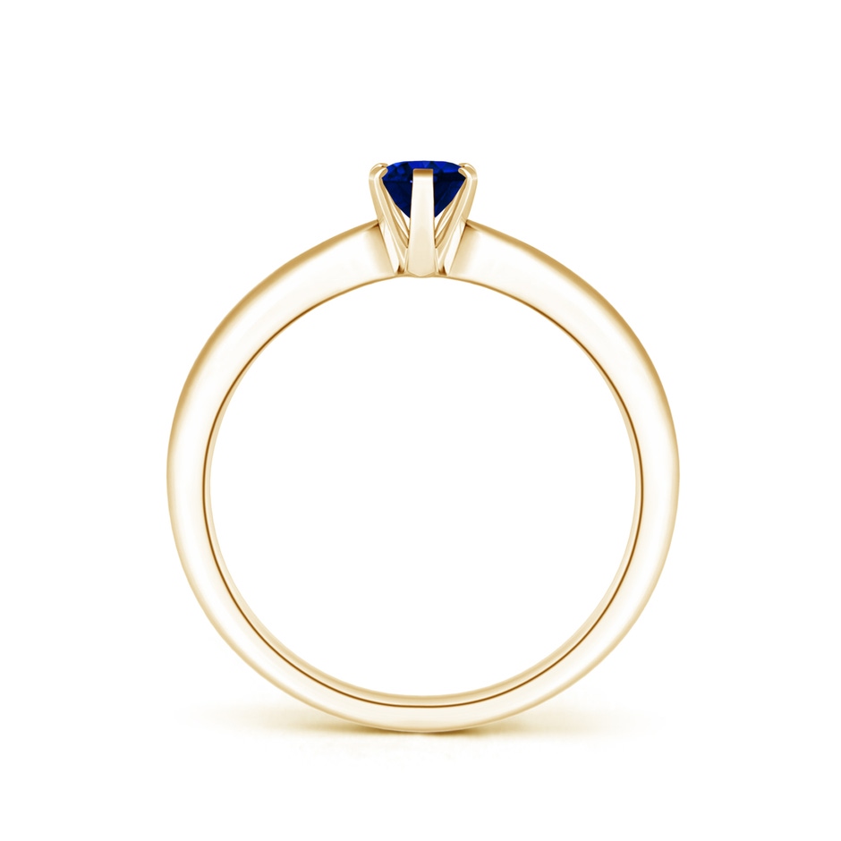 6x4mm AAAA Tapered Shank Oval Solitaire Sapphire Ring in Yellow Gold side 199