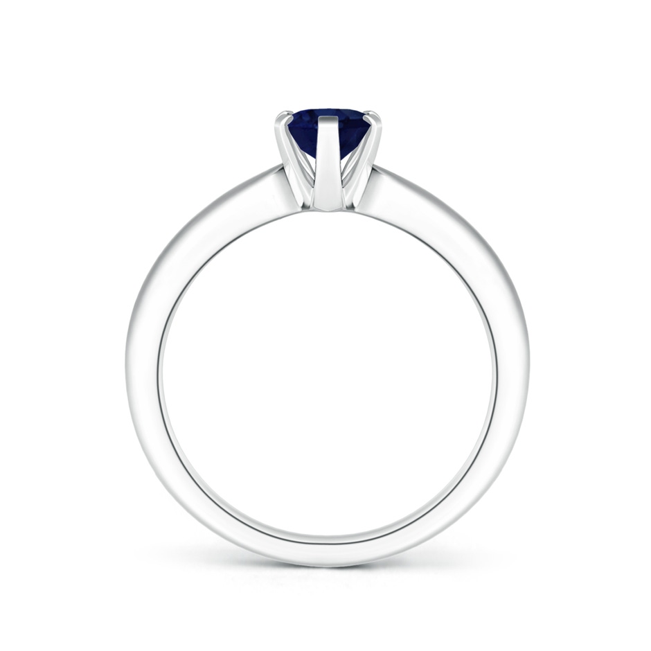 7x5mm A Tapered Shank Oval Solitaire Sapphire Ring in P950 Platinum side 199