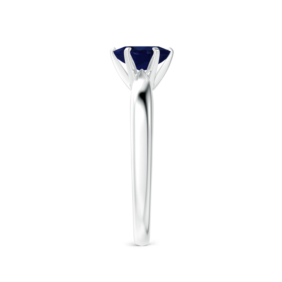7x5mm A Tapered Shank Oval Solitaire Sapphire Ring in P950 Platinum side 299