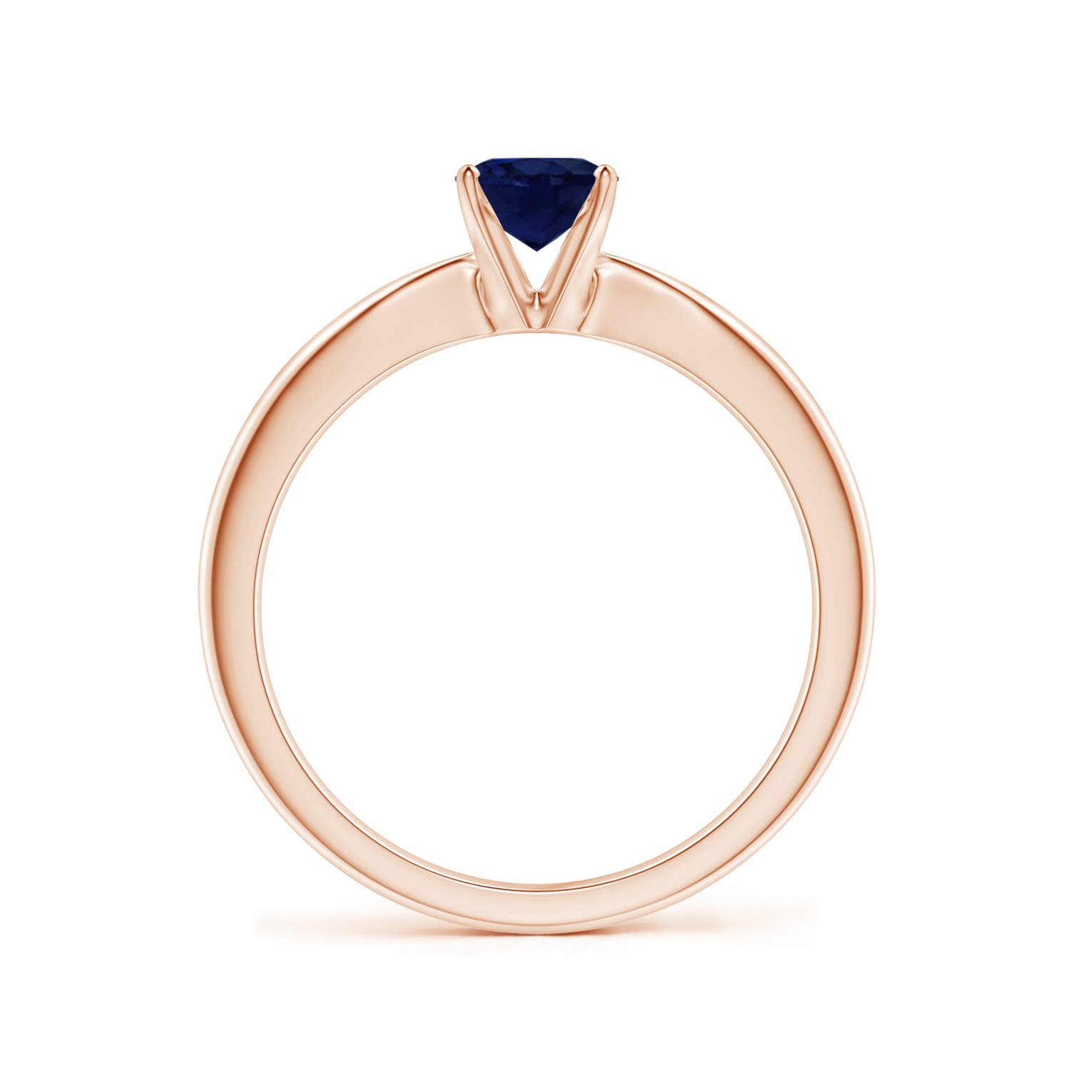 A - Blue Sapphire / 0.85 CT / 14 KT Rose Gold