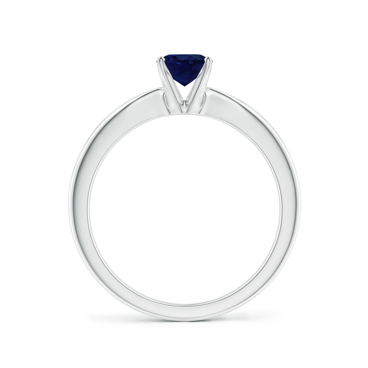 A - Blue Sapphire / 0.85 CT / 14 KT White Gold