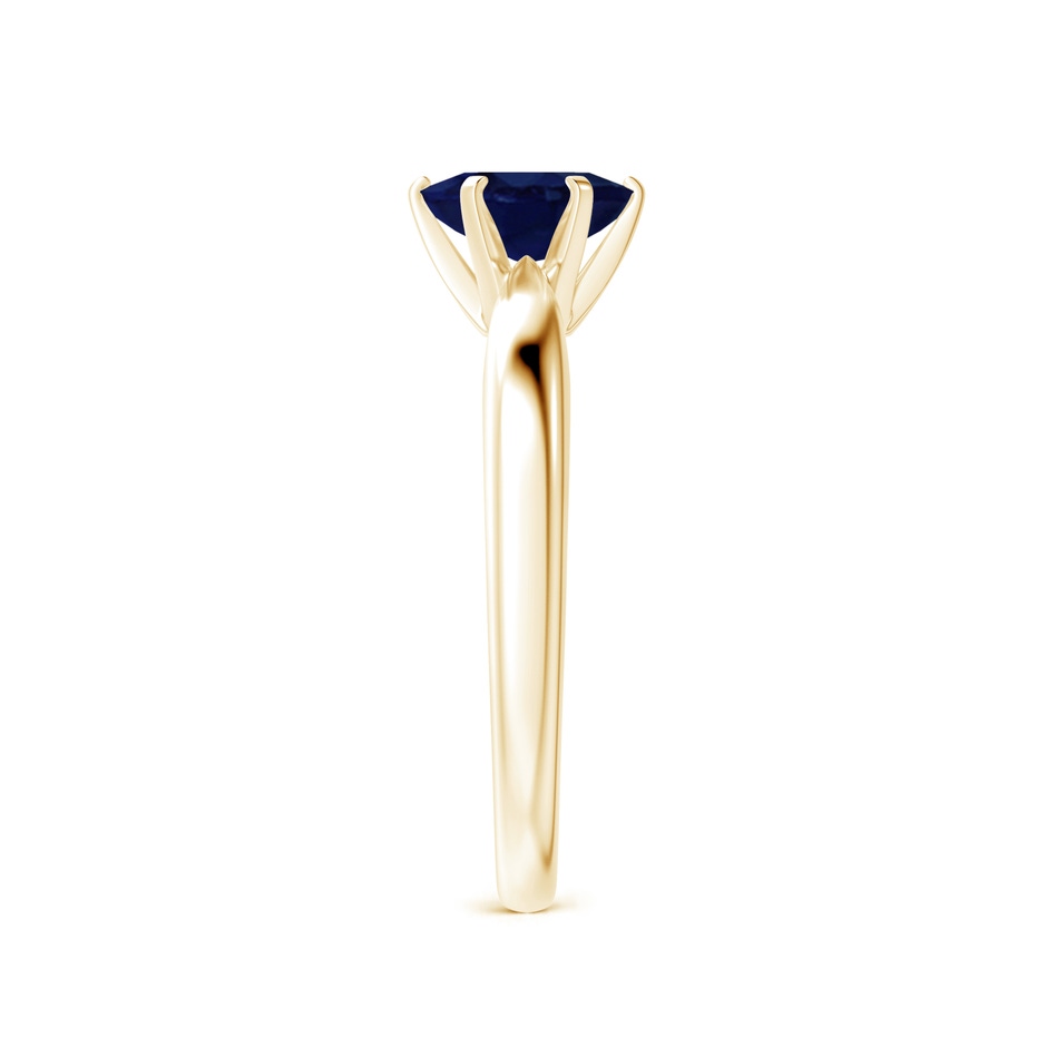 7x5mm A Tapered Shank Oval Solitaire Sapphire Ring in Yellow Gold side 299