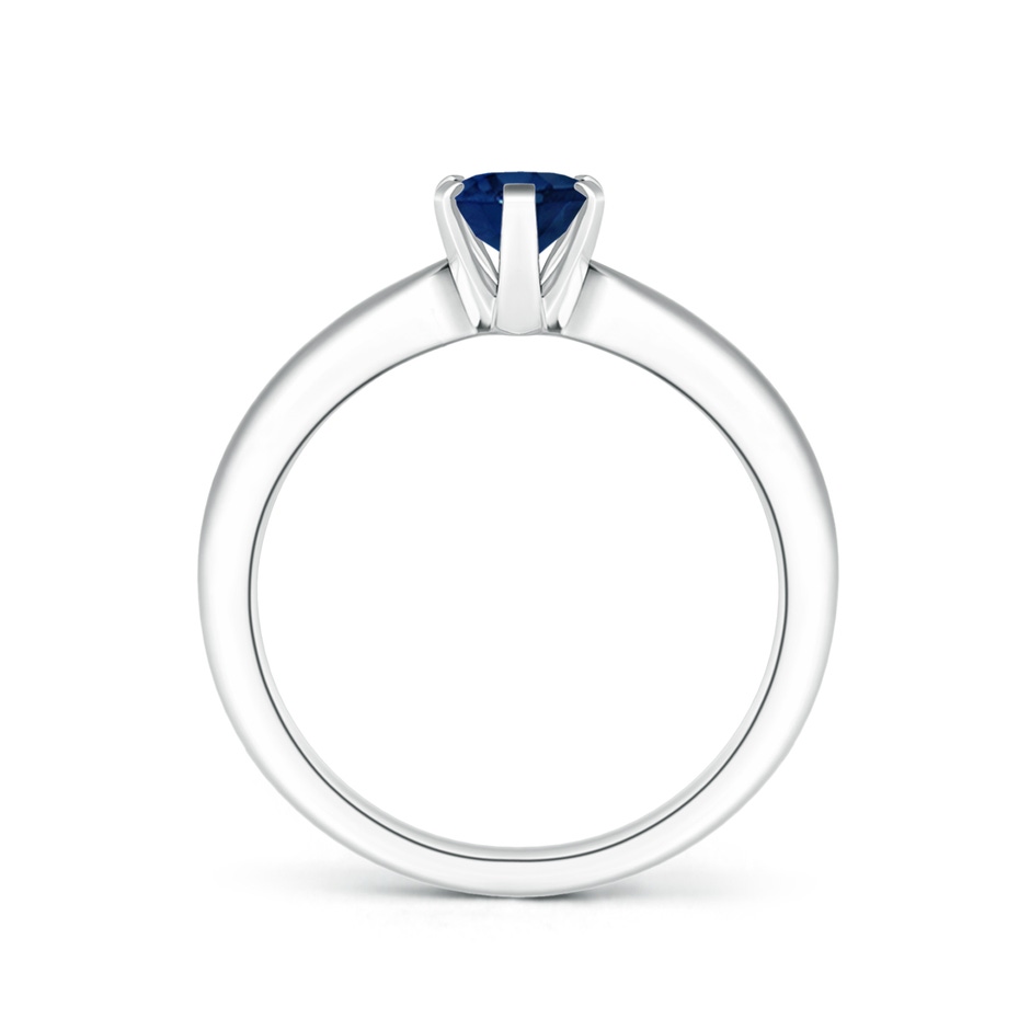 7x5mm AA Tapered Shank Oval Solitaire Sapphire Ring in White Gold side 199