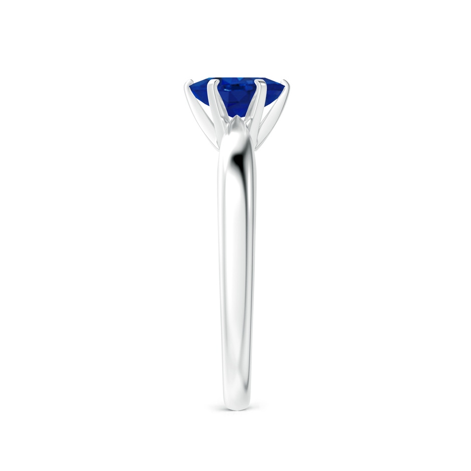 7x5mm AAA Tapered Shank Oval Solitaire Sapphire Ring in P950 Platinum side 299