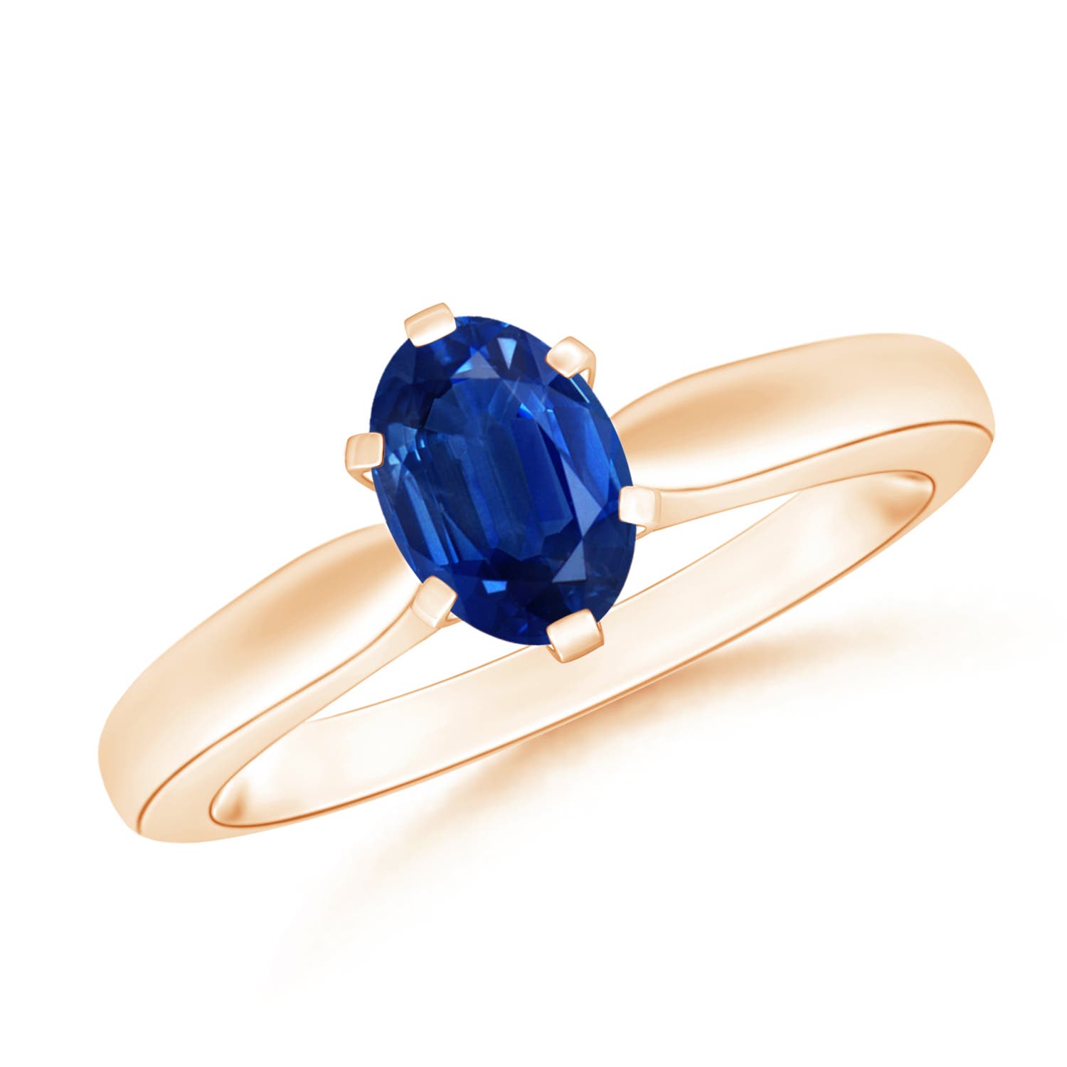 AAA - Blue Sapphire / 0.85 CT / 14 KT Rose Gold