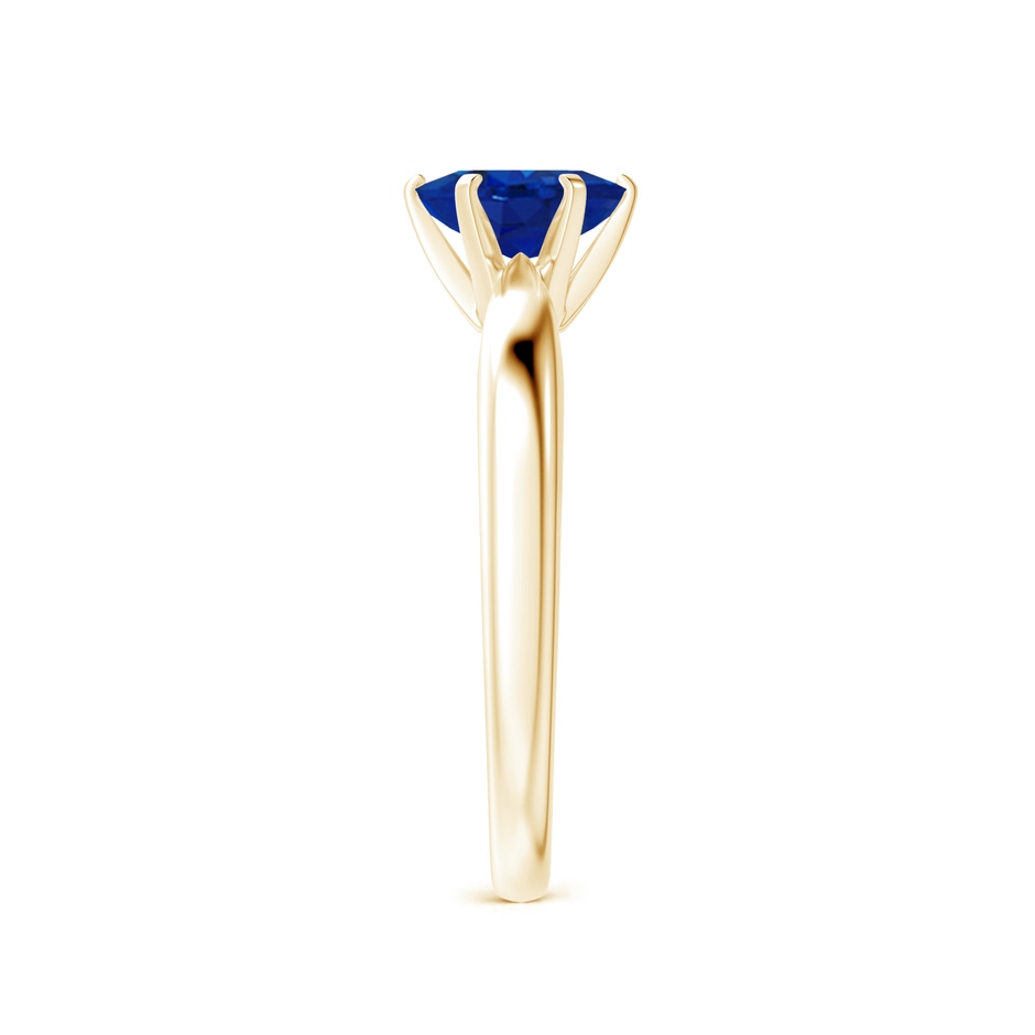 7x5mm AAA Tapered Shank Oval Solitaire Sapphire Ring in Yellow Gold side 299