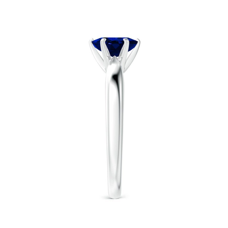7x5mm AAAA Tapered Shank Oval Solitaire Sapphire Ring in White Gold side 299