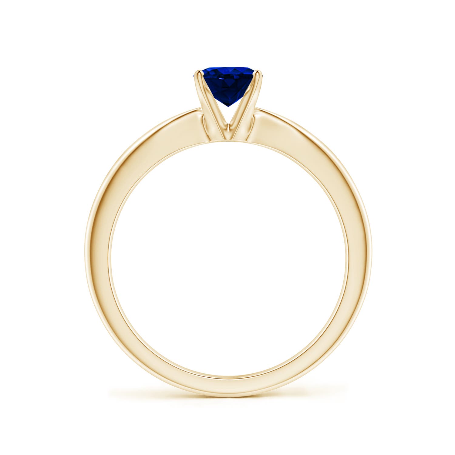 AAAA - Blue Sapphire / 0.85 CT / 14 KT Yellow Gold