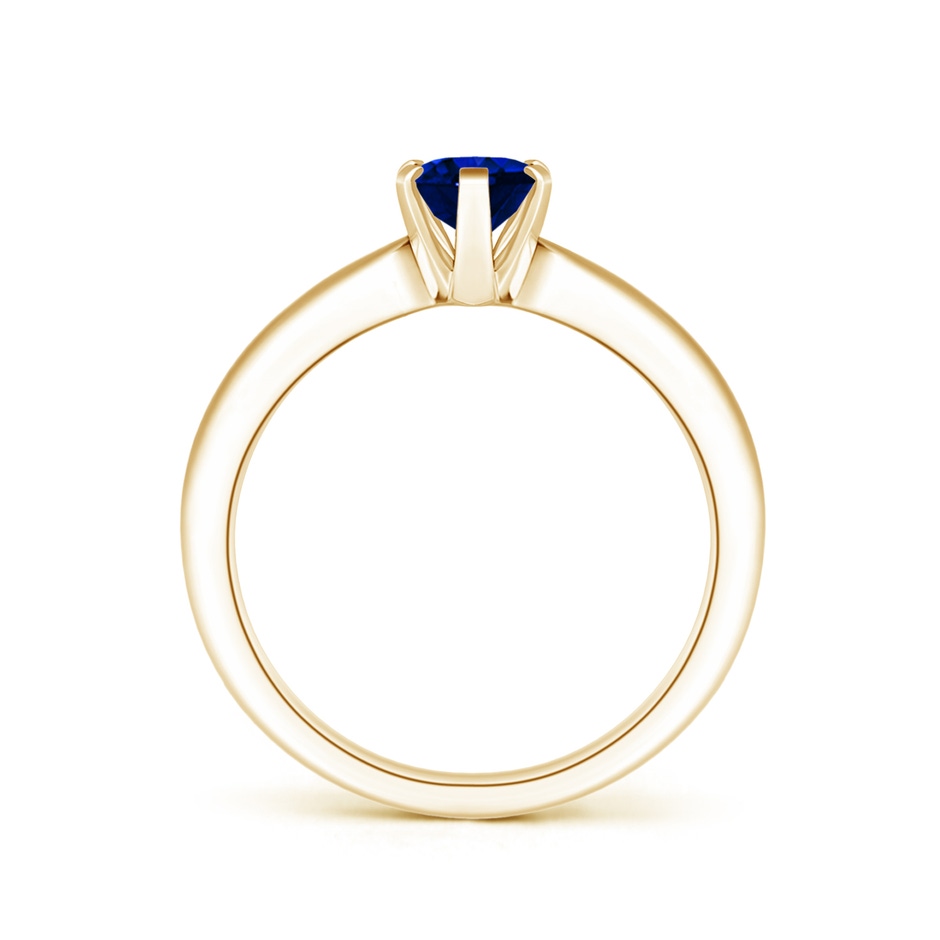 7x5mm AAAA Tapered Shank Oval Solitaire Sapphire Ring in Yellow Gold side 199