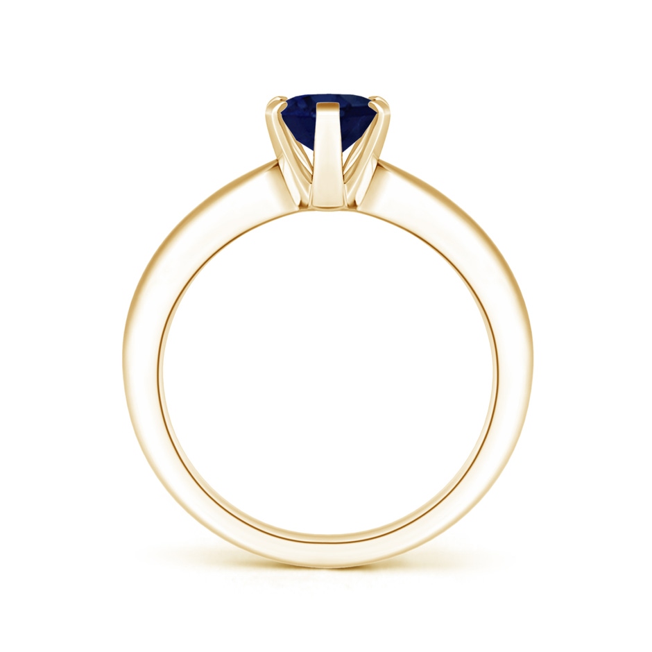 8x6mm A Tapered Shank Oval Solitaire Sapphire Ring in 18K Yellow Gold side 199