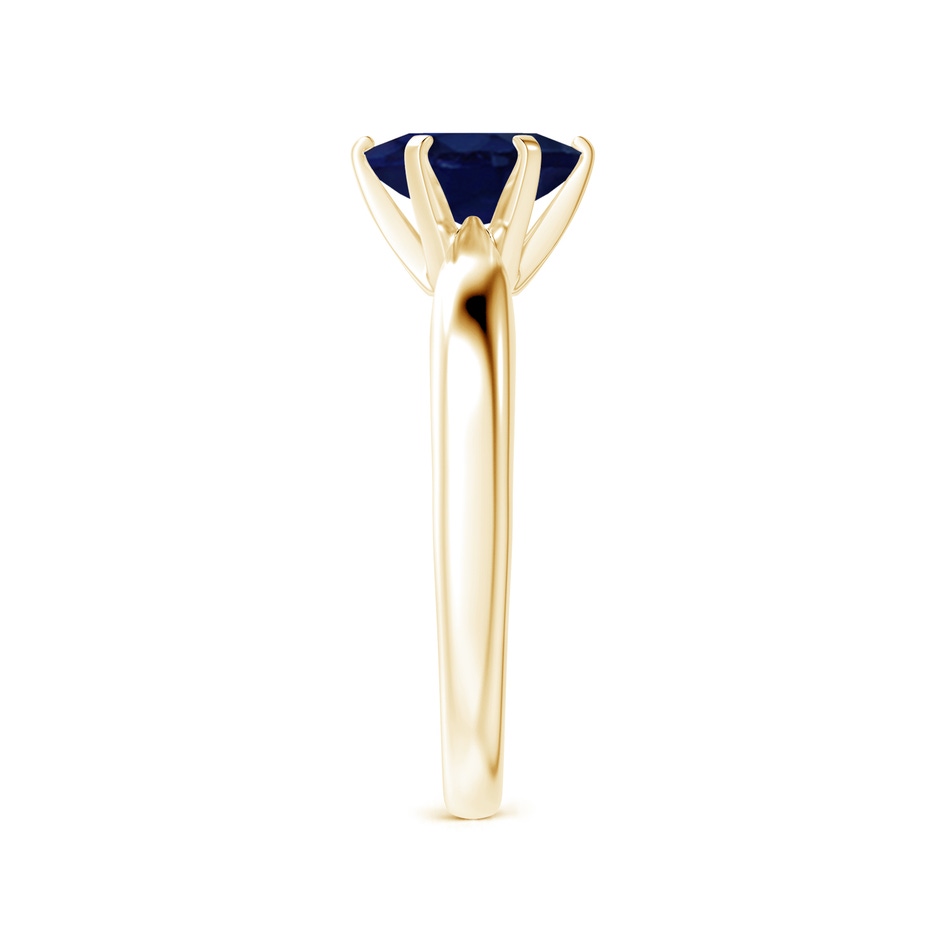 8x6mm A Tapered Shank Oval Solitaire Sapphire Ring in 18K Yellow Gold side 299