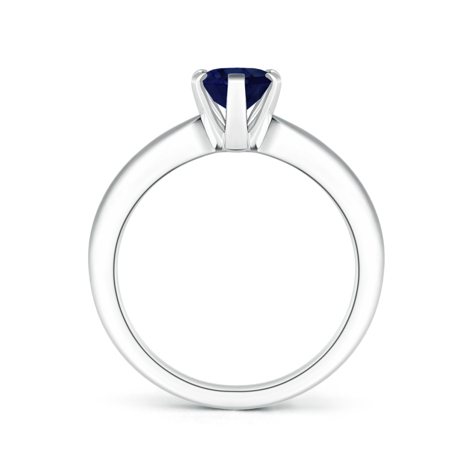 8x6mm A Tapered Shank Oval Solitaire Sapphire Ring in P950 Platinum side 199