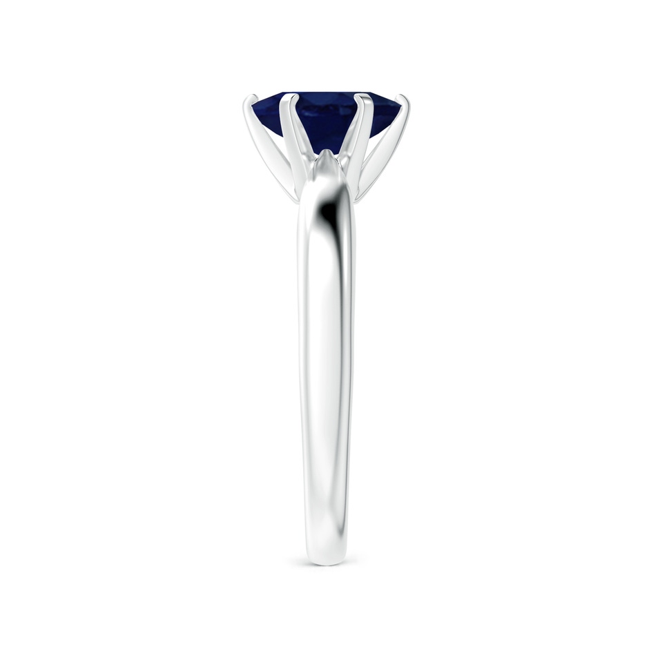 8x6mm A Tapered Shank Oval Solitaire Sapphire Ring in P950 Platinum side 299