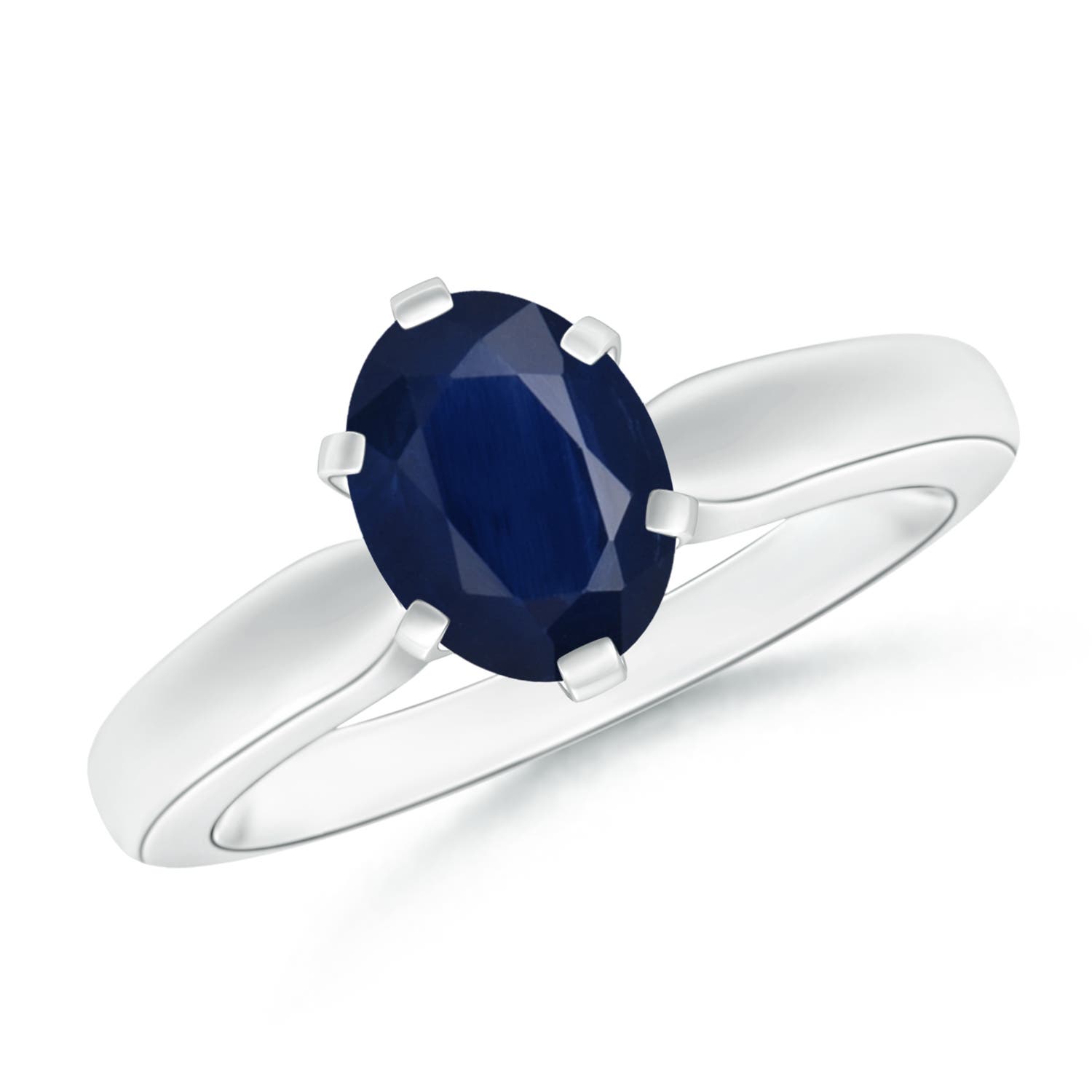 A - Blue Sapphire / 1.55 CT / 14 KT White Gold