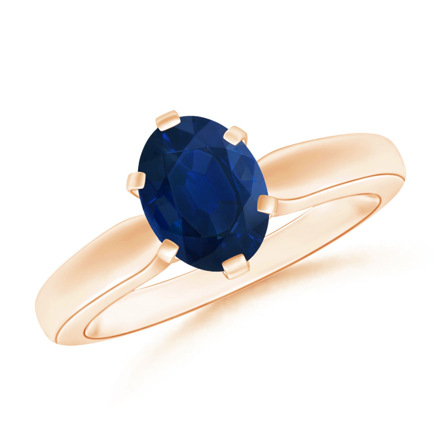 AA - Blue Sapphire / 1.55 CT / 14 KT Rose Gold