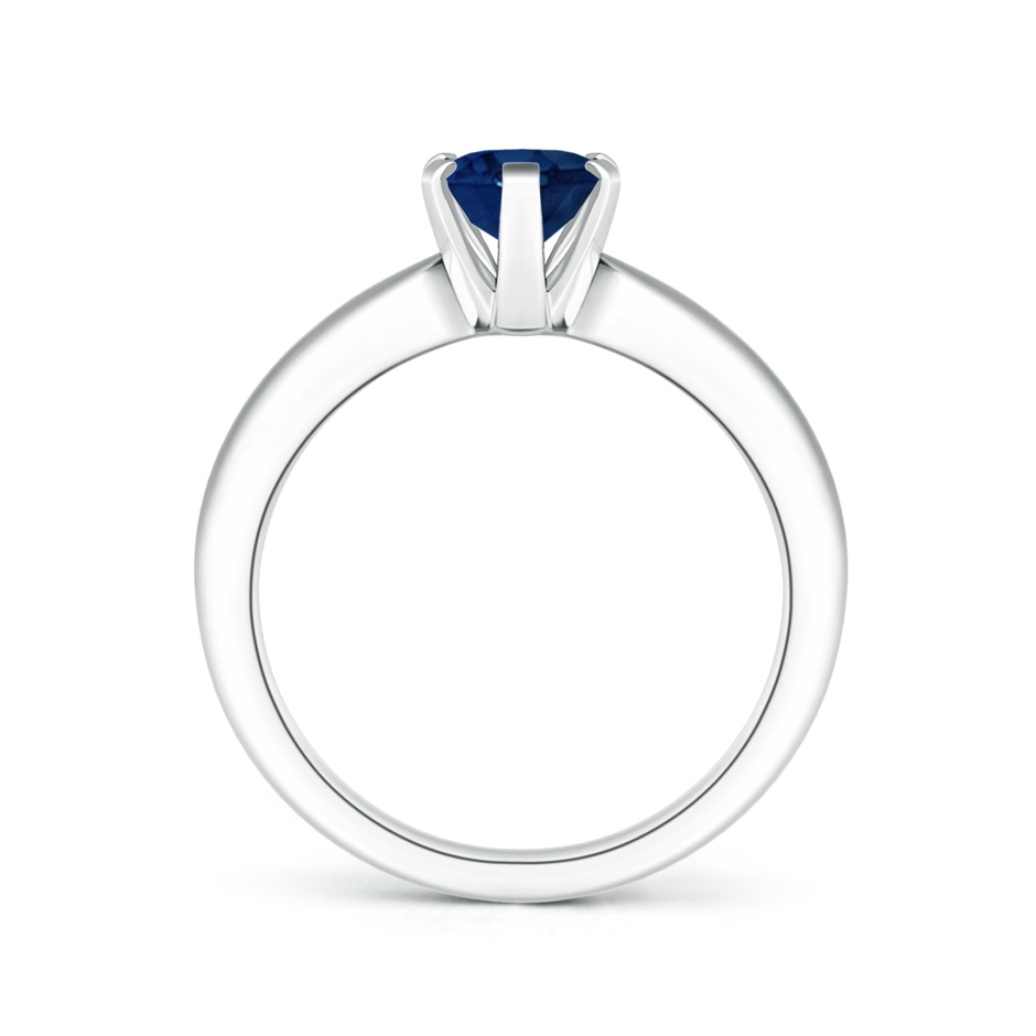 8x6mm AA Tapered Shank Oval Solitaire Sapphire Ring in White Gold side 199