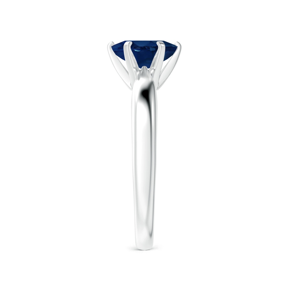 8x6mm AA Tapered Shank Oval Solitaire Sapphire Ring in White Gold side 299