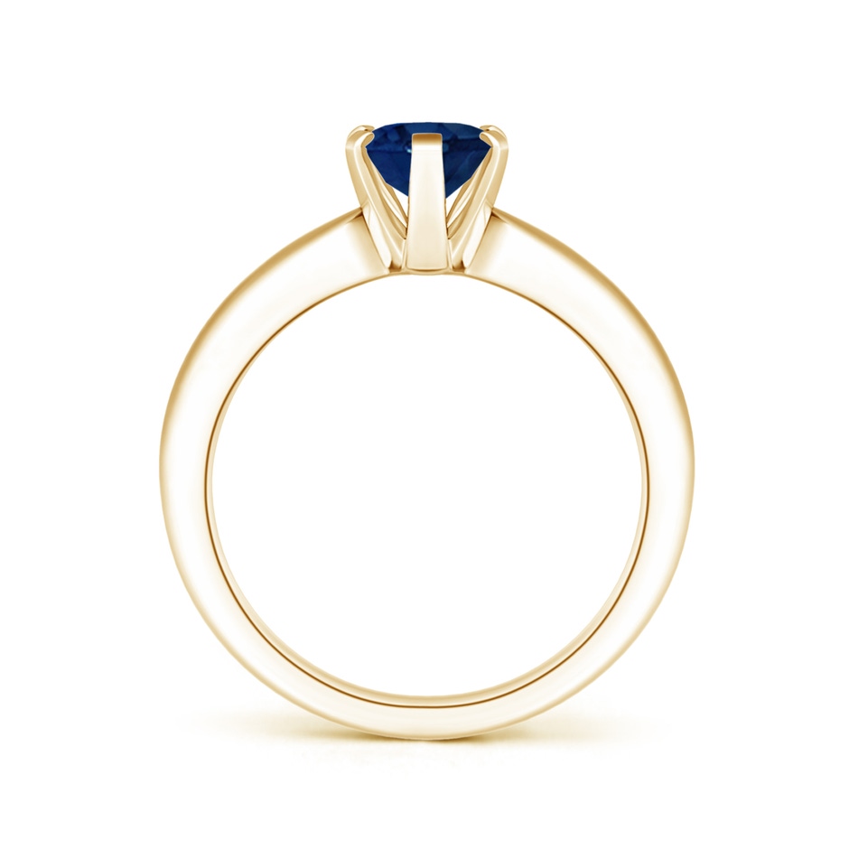 8x6mm AA Tapered Shank Oval Solitaire Sapphire Ring in Yellow Gold side 199