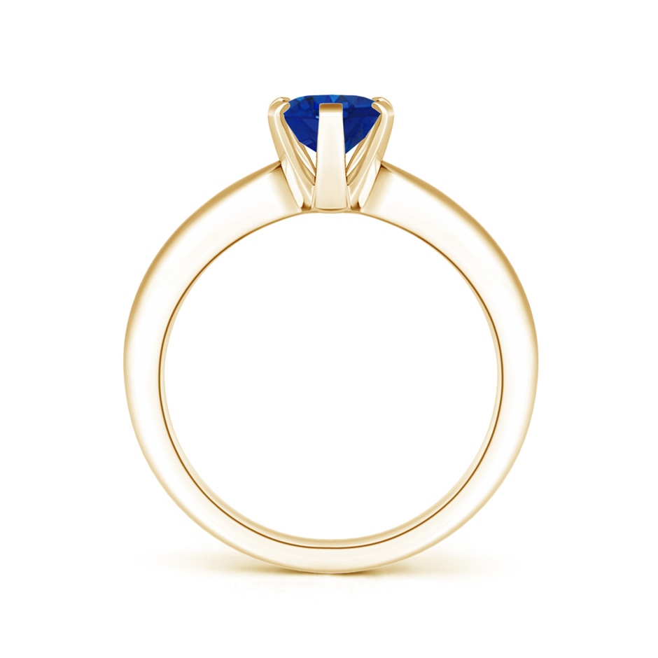 8x6mm AAA Tapered Shank Oval Solitaire Sapphire Ring in Yellow Gold side 199