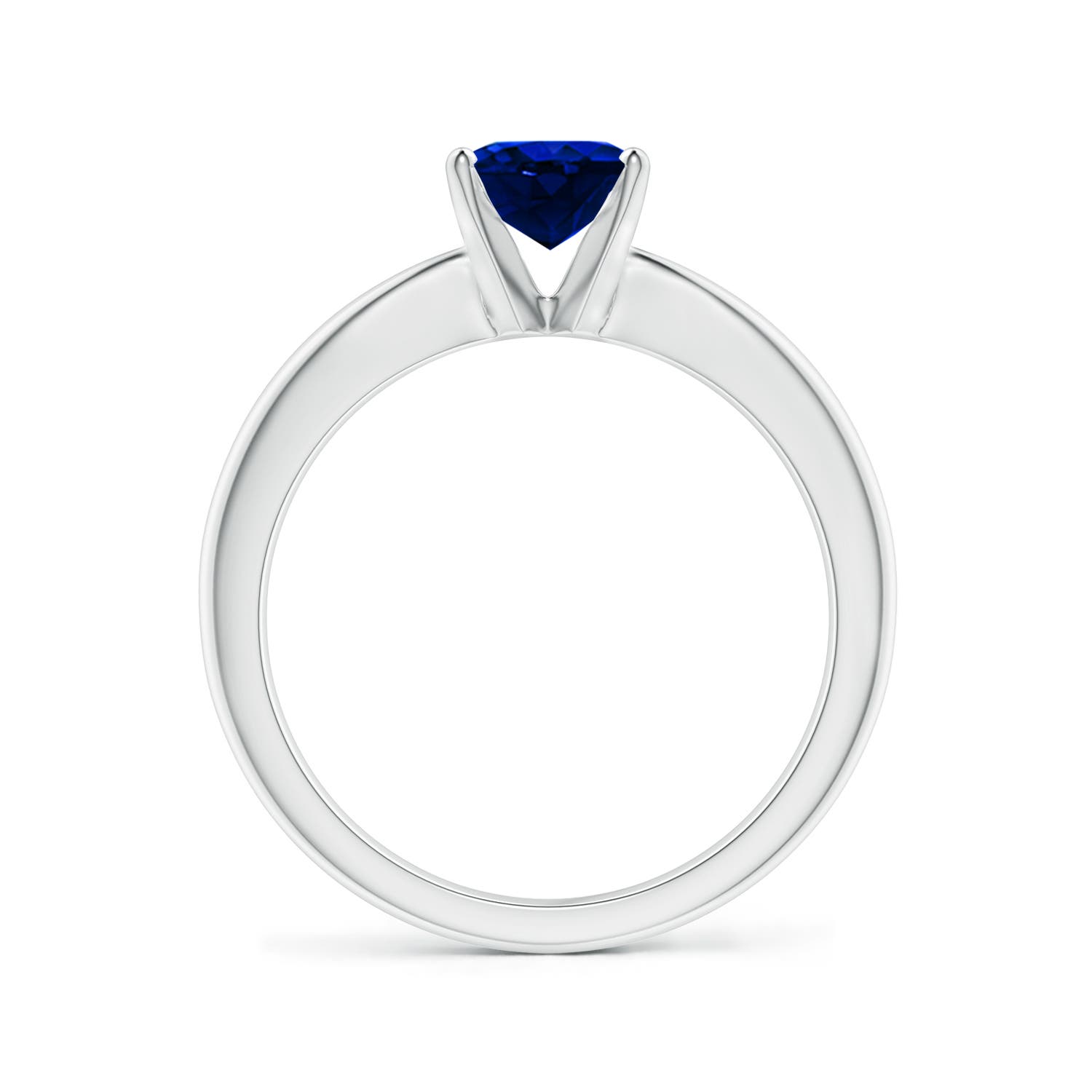 AAAA - Blue Sapphire / 1.55 CT / 14 KT White Gold