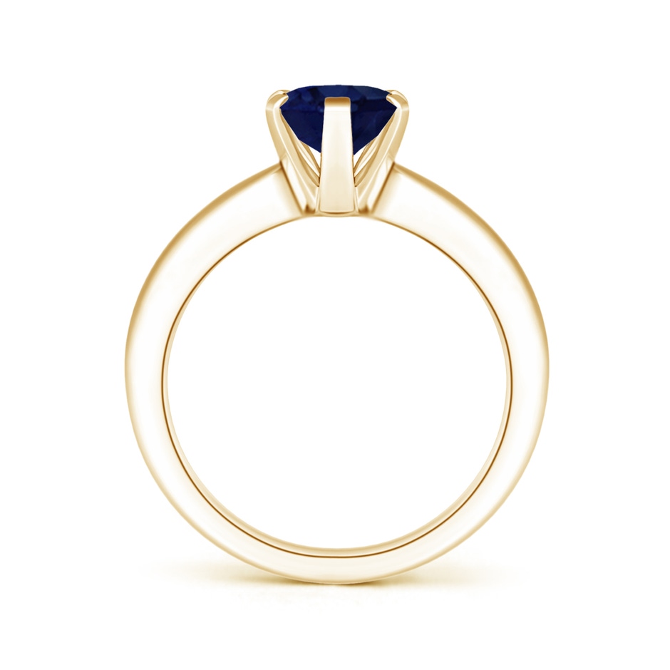 9x7mm A Tapered Shank Oval Solitaire Sapphire Ring in 18K Yellow Gold side 199