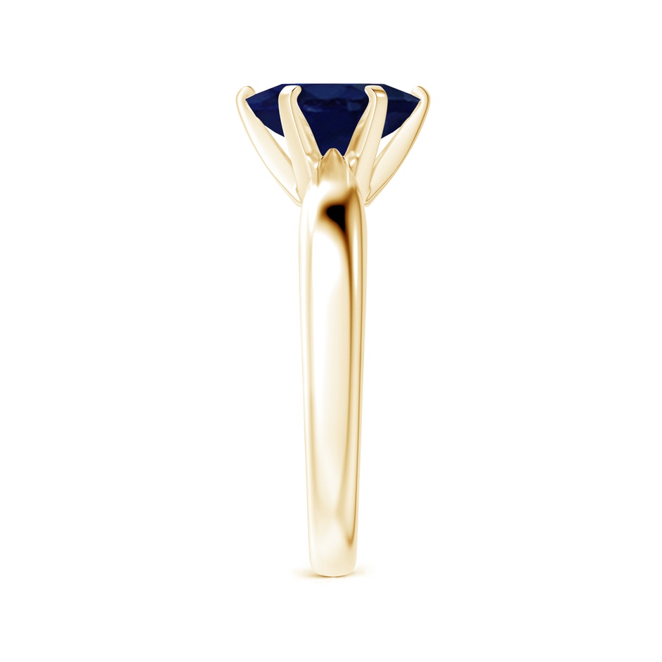 9x7mm A Tapered Shank Oval Solitaire Sapphire Ring in 18K Yellow Gold side 299